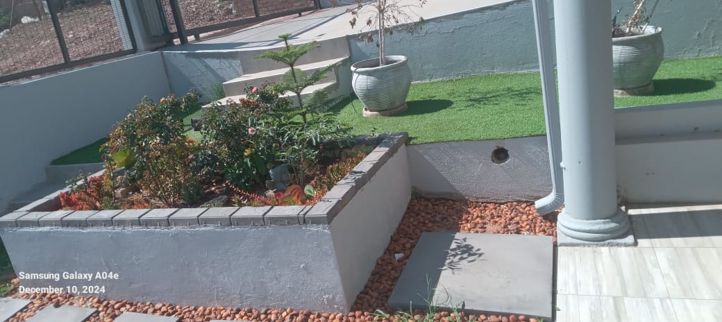 Artificial turf playground area